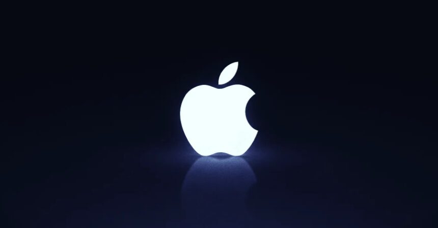 Apple software update screen with AI security theme