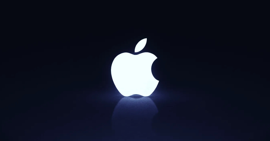 Apple software update screen with AI security theme
