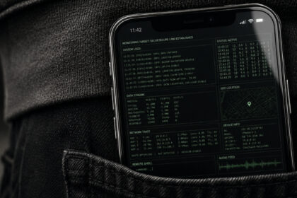 iPhone Pegasus spyware infection illustration